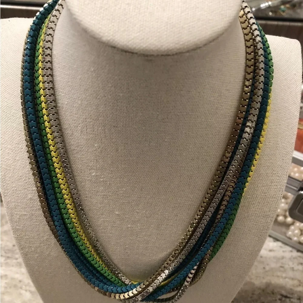 Boho Multicolor Strand Beaded Bracelet and Necklace